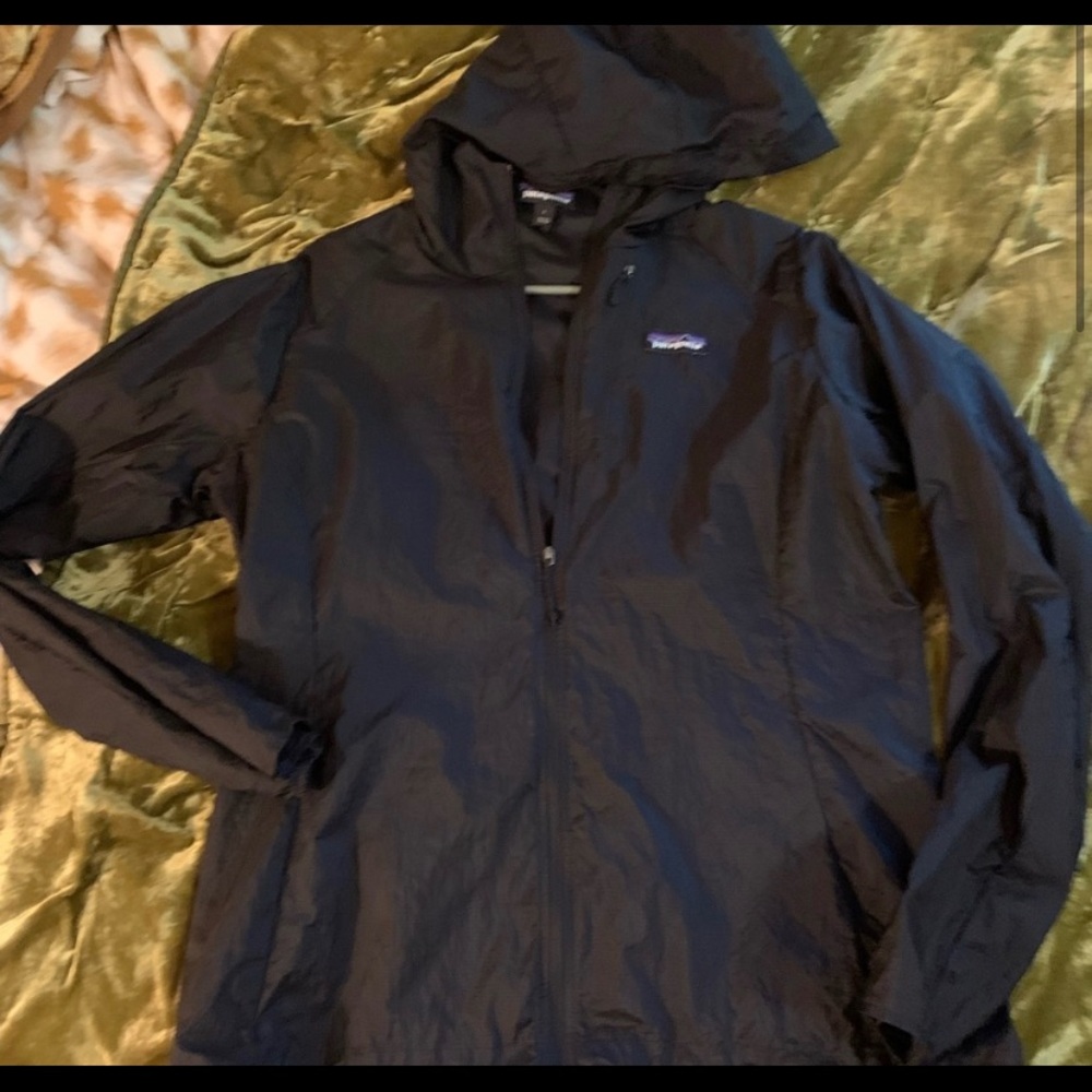 Thin Black Patagonia Womens Rain Jacket